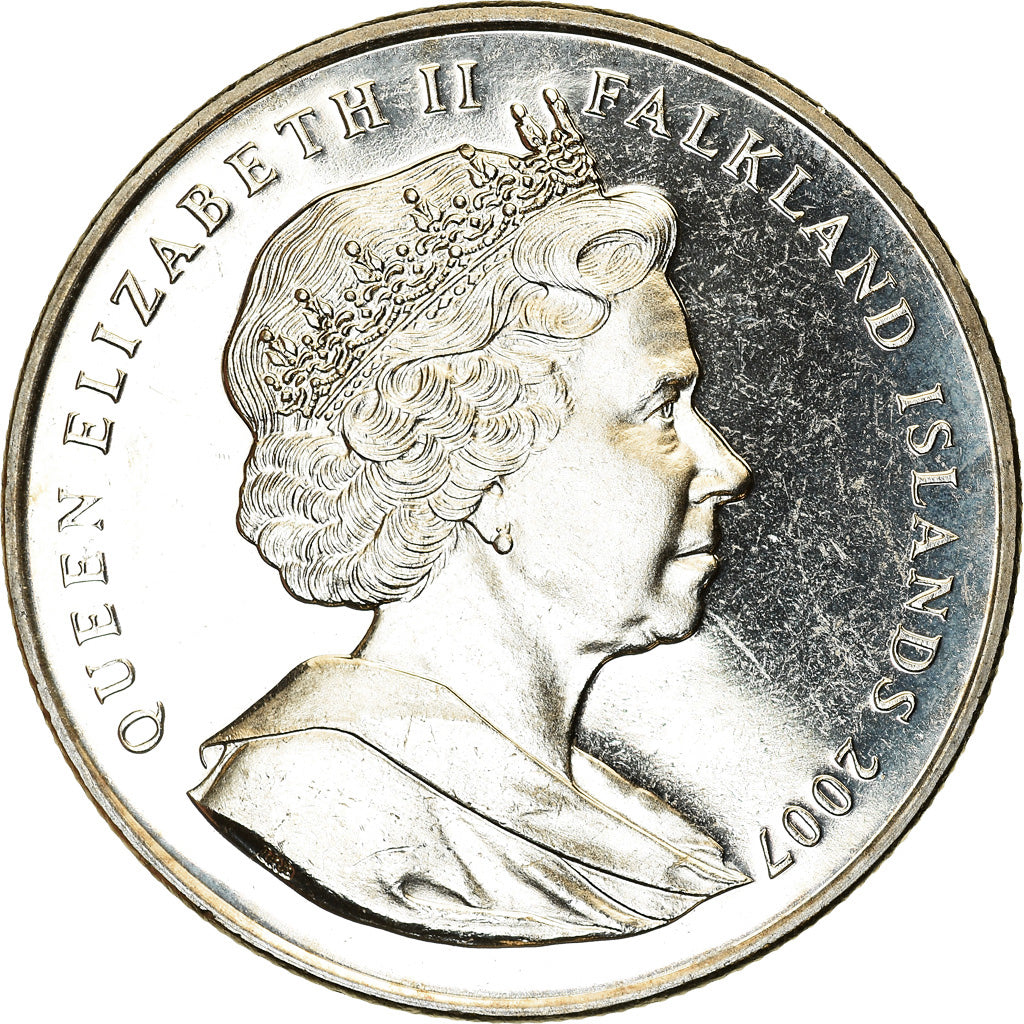Coin, Falkland Islands, Elizabeth II, Crown, 2007, Pobjoy Mint, Année