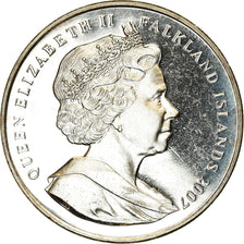 Coin, Falkland Islands, Elizabeth II, Crown, 2007, Pobjoy Mint, Année