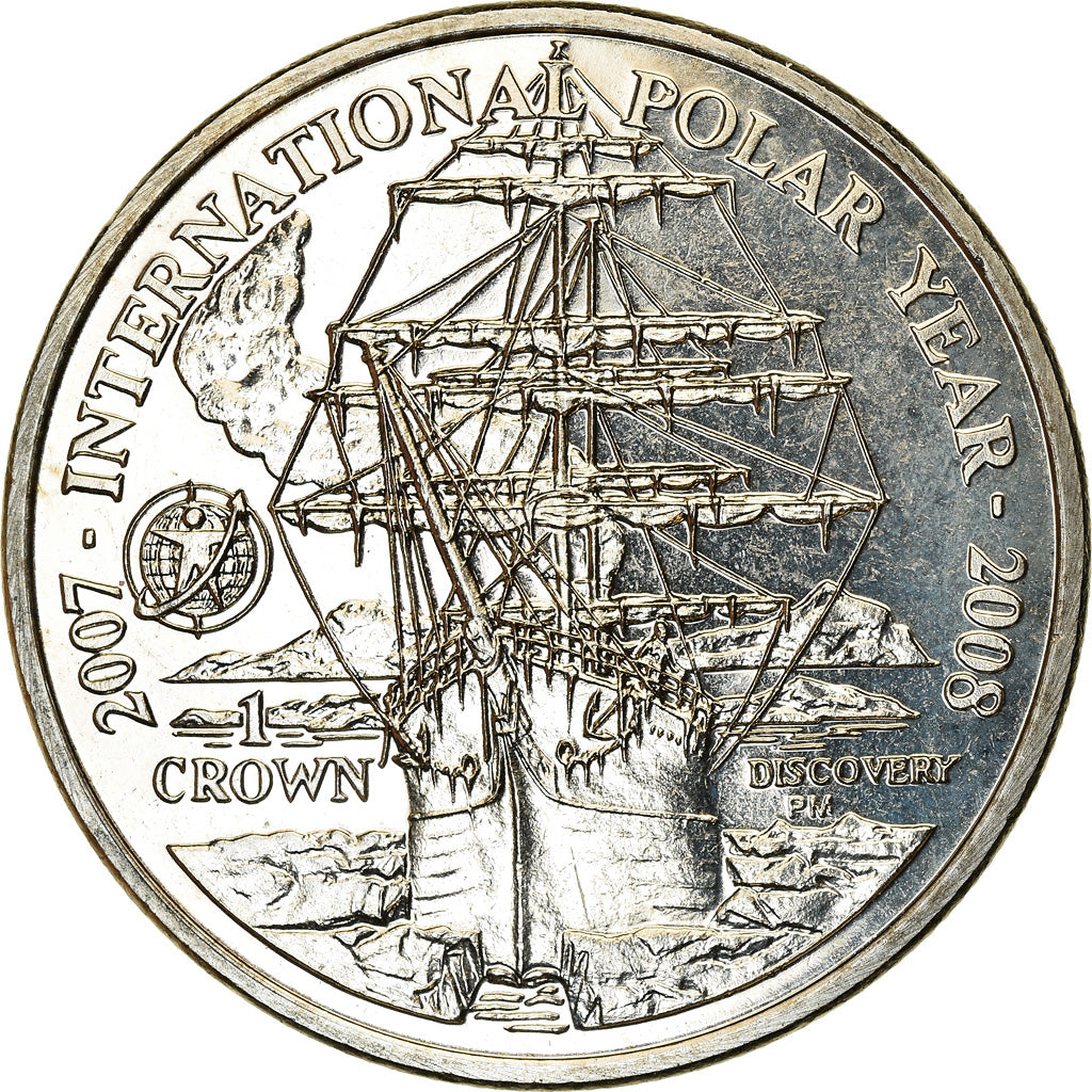 Coin, Falkland Islands, Elizabeth II, Crown, 2007, Pobjoy Mint, Année