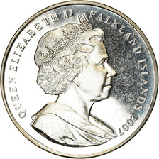Coin, Falkland Islands, Elizabeth II, Crown, 2007, Pobjoy Mint, Année