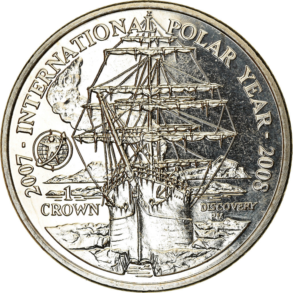 Coin, Falkland Islands, Elizabeth II, Crown, 2007, Pobjoy Mint, Année