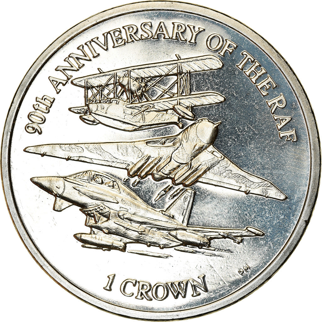 Coin, Falkland Islands, Crown, 2008, 90ème anniversaire de la Royal Air Force