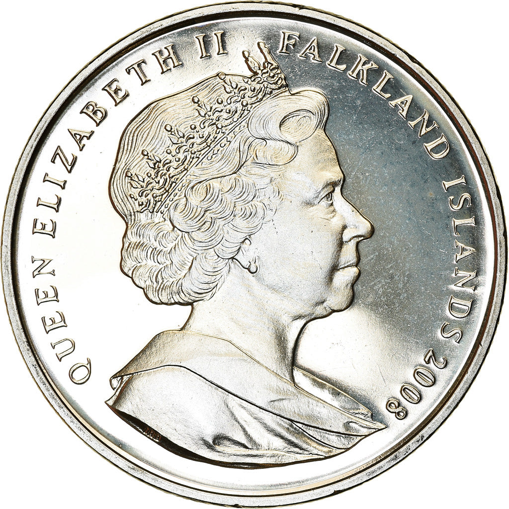 Coin, Falkland Islands, Crown, 2008, Le Spitfire, MS(63), Cupro-nickel
