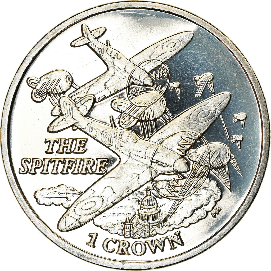Coin, Falkland Islands, Crown, 2008, Le Spitfire, MS(63), Cupro-nickel