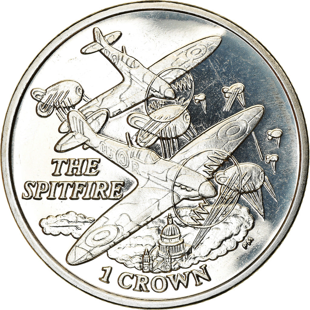 Coin, Falkland Islands, Crown, 2008, Le Spitfire, MS(63), Cupro-nickel