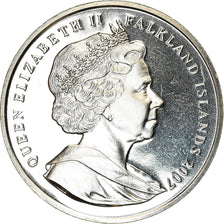Coin, Falkland Islands, Elizabeth II, Crown, 2007, Charles Darwin, MS(63)