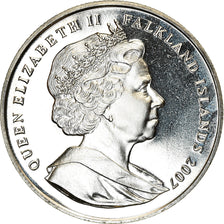 Monnaie, Falkland Islands, Elizabeth II, Crown, 2007, Winston Churchill, SPL