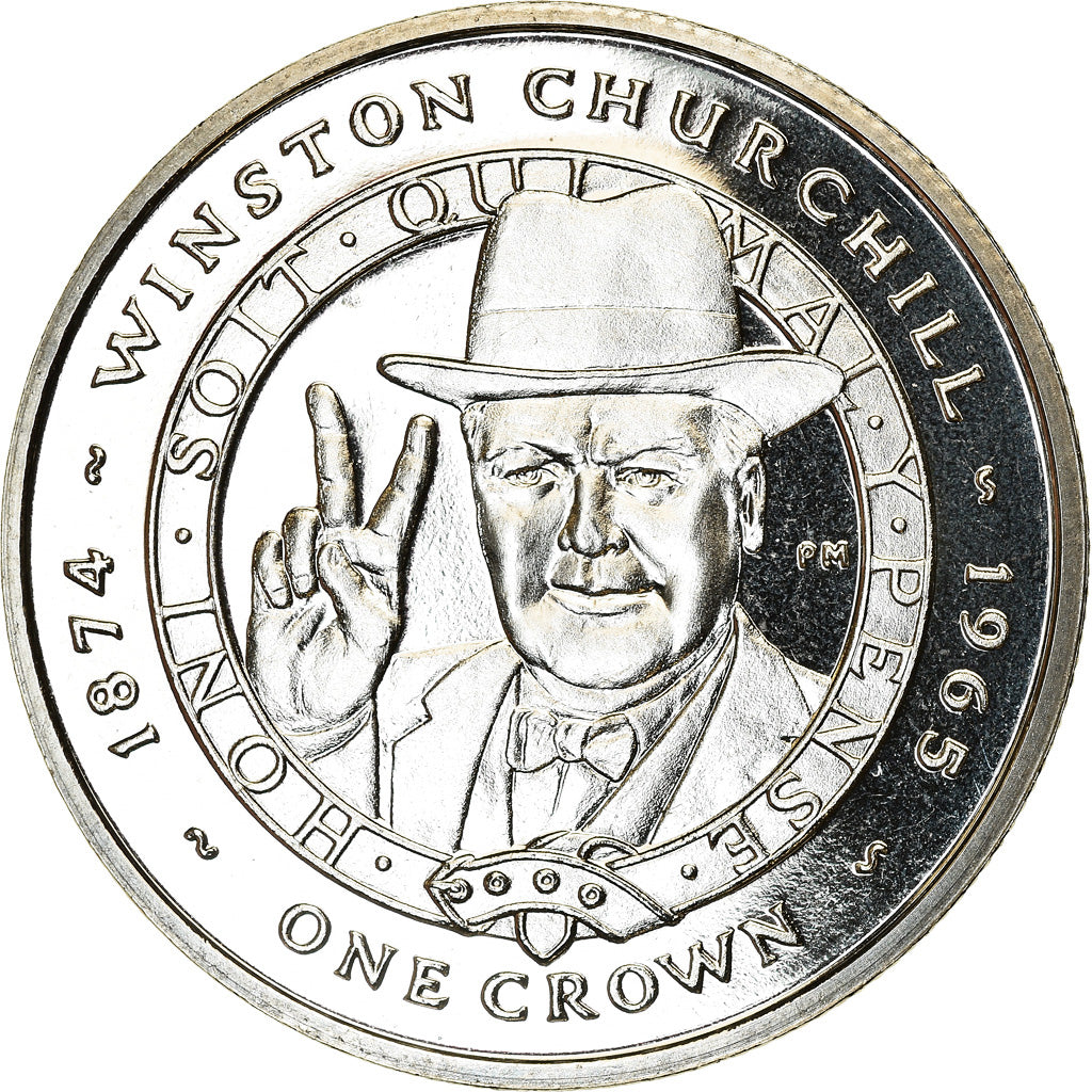 Monnaie, Falkland Islands, Elizabeth II, Crown, 2007, Winston Churchill, SPL