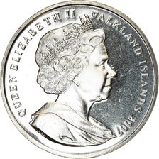 Coin, Falkland Islands, Elizabeth II, Crown, 2007, Pobjoy Mint, Robert
