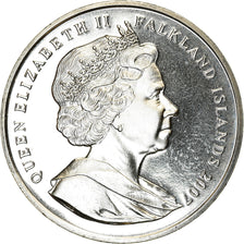 Coin, Falkland Islands, Elizabeth II, Crown, 2007, Pobjoy Mint, Robert