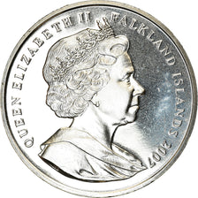 Coin, Falkland Islands, Elizabeth II, Crown, 2007, Pobjoy Mint, Robert