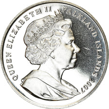 Coin, Falkland Islands, Elizabeth II, Crown, 2007, Pobjoy Mint, 25ème
