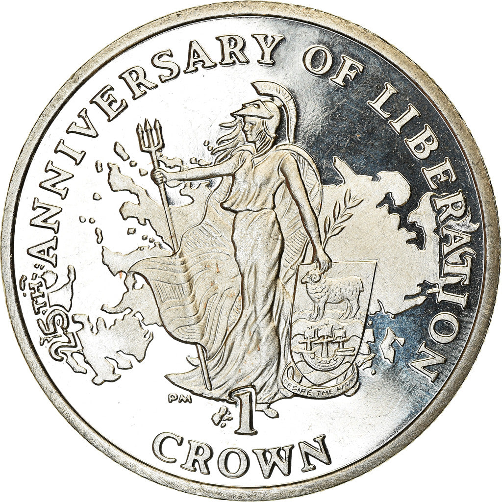 Coin, Falkland Islands, Elizabeth II, Crown, 2007, Pobjoy Mint, 25ème