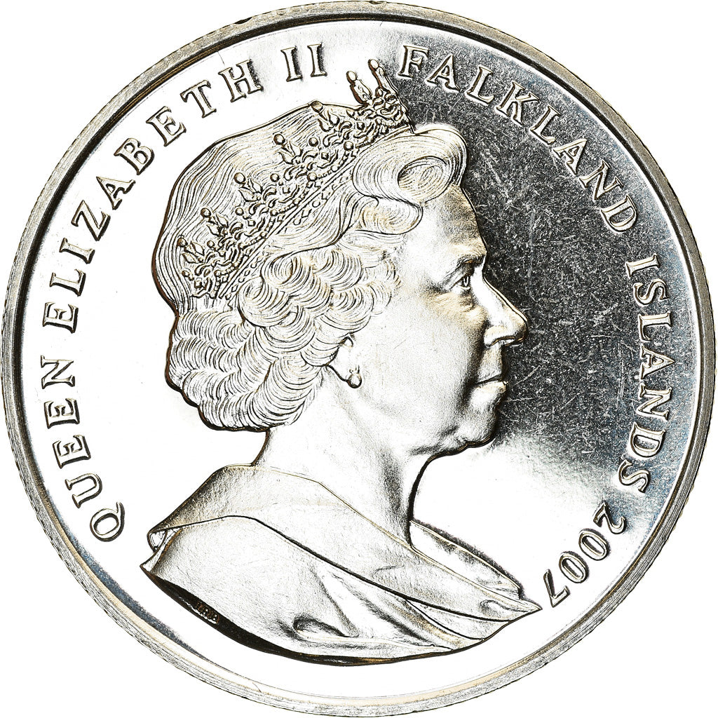 Coin, Falkland Islands, Elizabeth II, Crown, 2007, Pobjoy Mint, 25ème