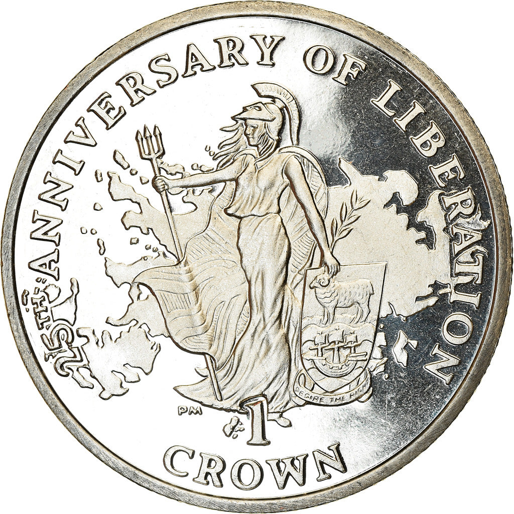 Coin, Falkland Islands, Elizabeth II, Crown, 2007, Pobjoy Mint, 25ème