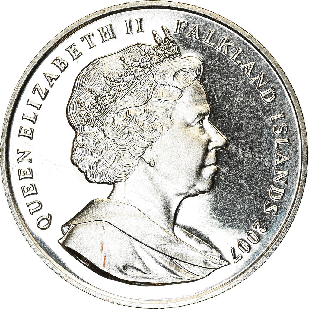 Münze, Falkland Islands, Elizabeth II, Crown, 2007, Pobjoy Mint, 25ème