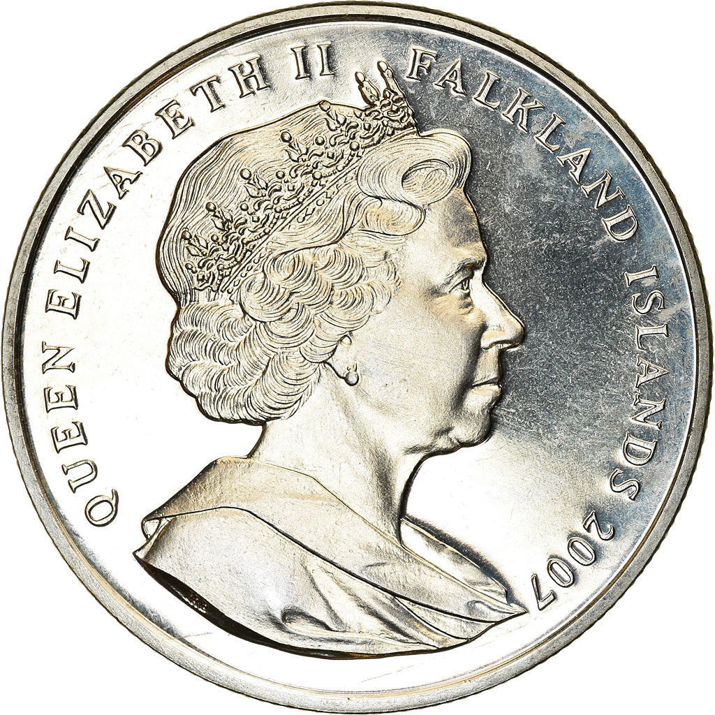 Coin, Falkland Islands, Elizabeth II, Crown, 2007, Pobjoy Mint, Course pour le