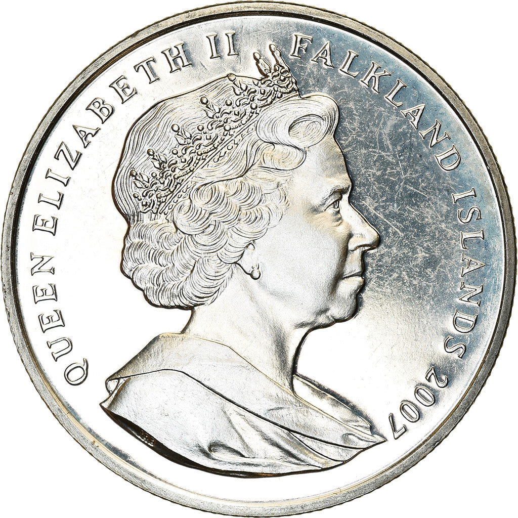 Coin, Falkland Islands, Elizabeth II, Crown, 2007, Pobjoy Mint, Course pour le