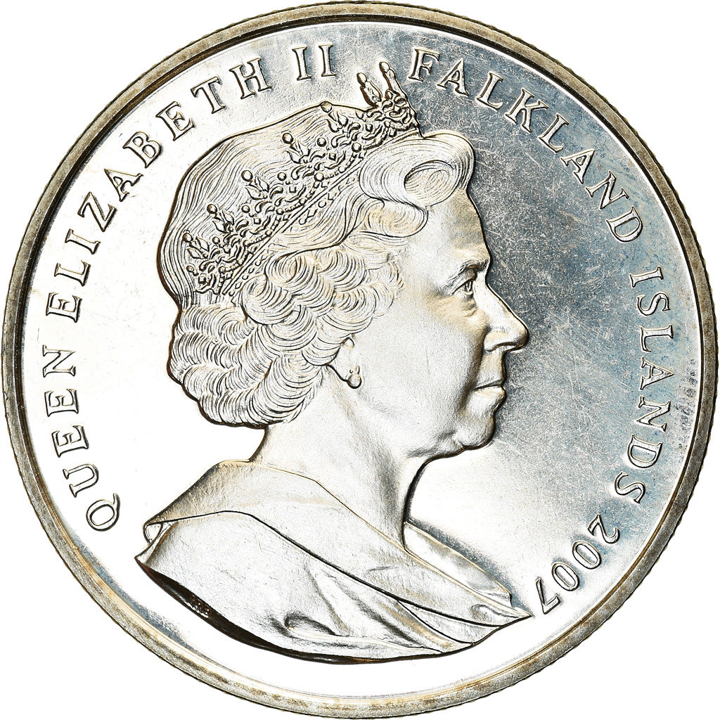 Coin, Falkland Islands, Elizabeth II, Crown, 2007, Pobjoy Mint, Course pour le
