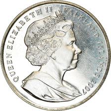 Coin, Falkland Islands, Elizabeth II, Crown, 2007, Pobjoy Mint, Course pour le