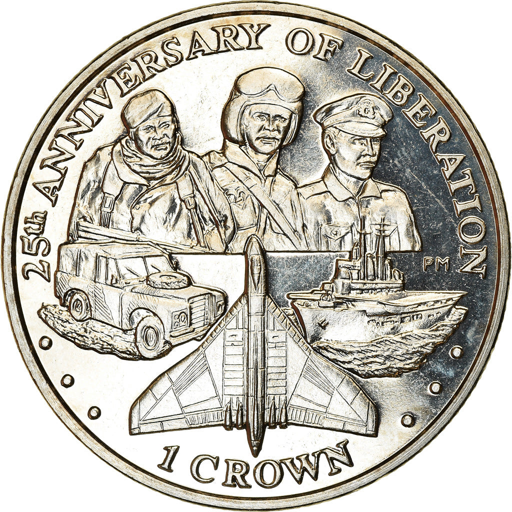 Coin, Falkland Islands, Crown, 2007, 25ème anniversaire de la libération -