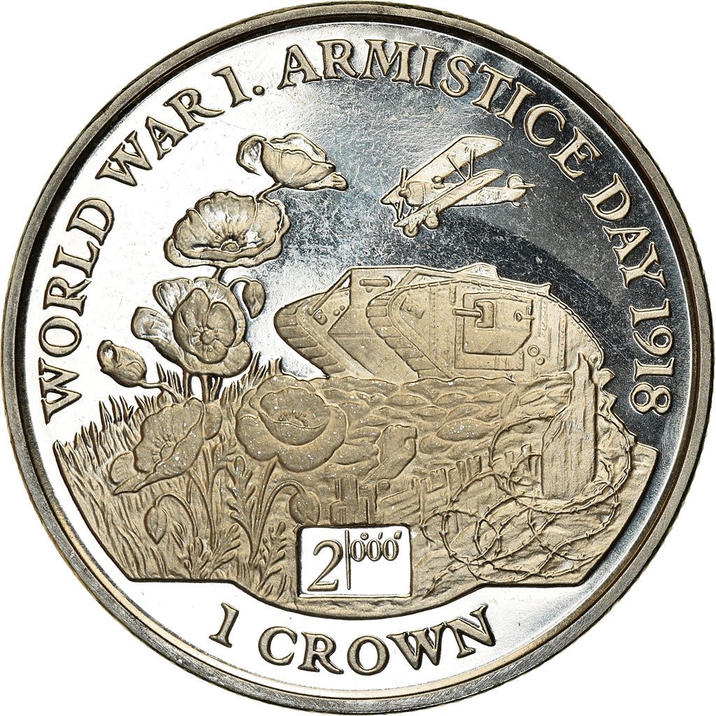 Munten, Eiland Man, Elizabeth II, Crown, 1999, Pobjoy Mint, Jour de l'armistice