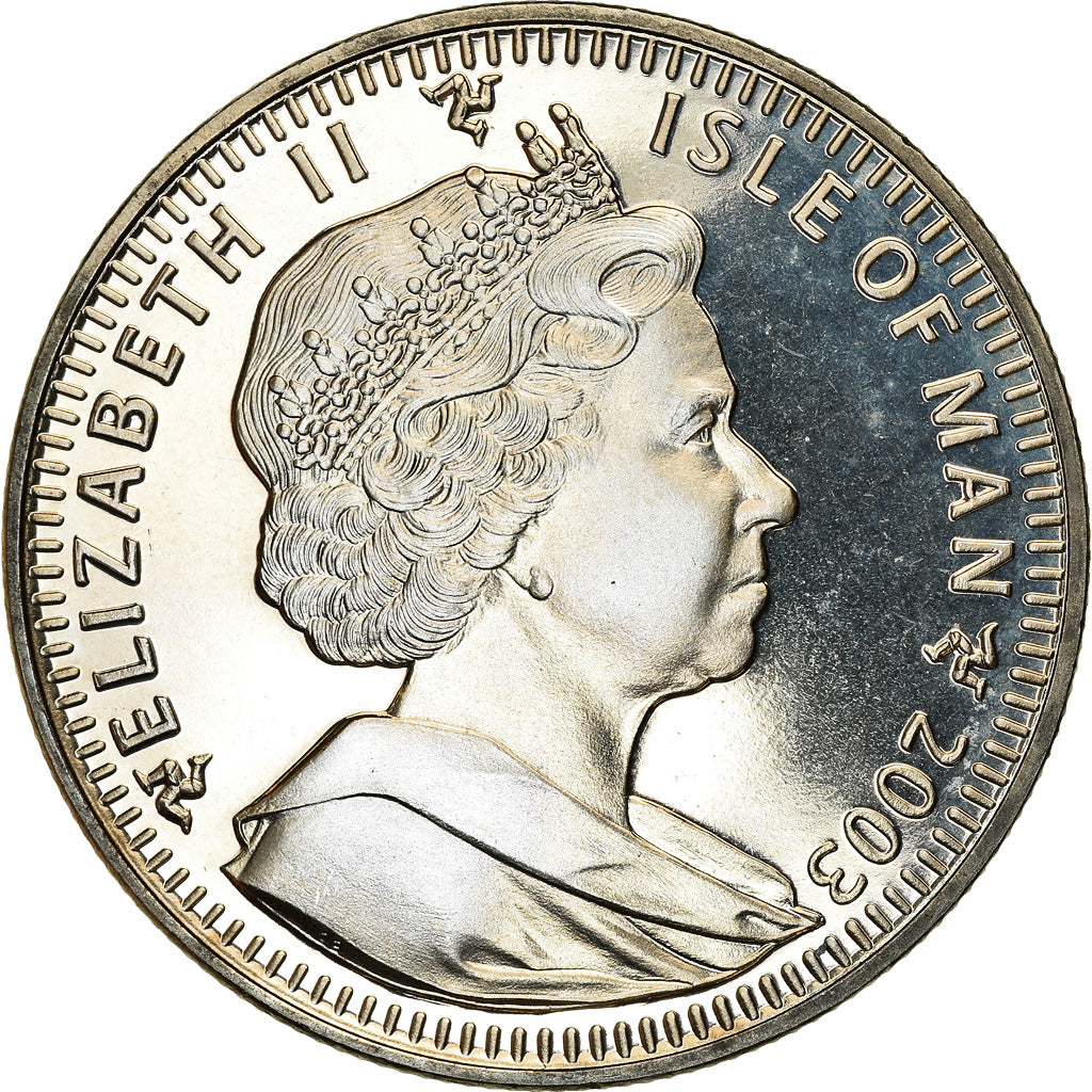 Coin, Isle of Man, Elizabeth II, Crown, 2003, Pobjoy Mint, 100ème anniversaire