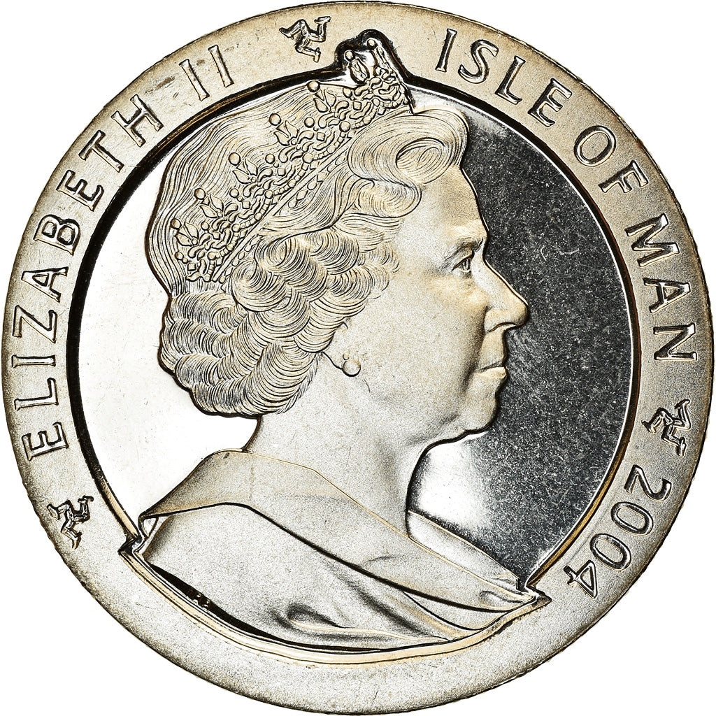 Coin, Isle of Man, Elizabeth II, Crown, 2004, Pobjoy Mint, Queen Mary II