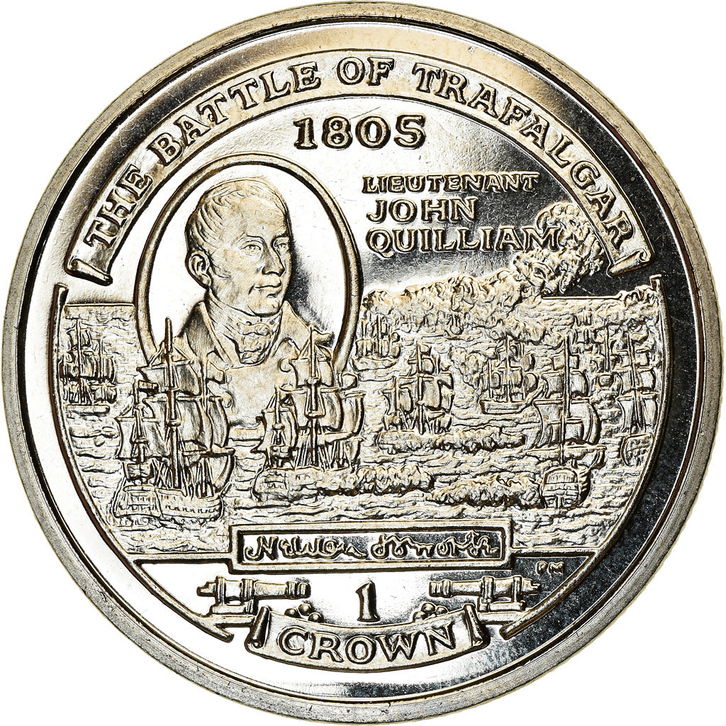 Coin, Isle of Man, Elizabeth II, Crown, 2004, Pobjoy Mint, Trafalgar -