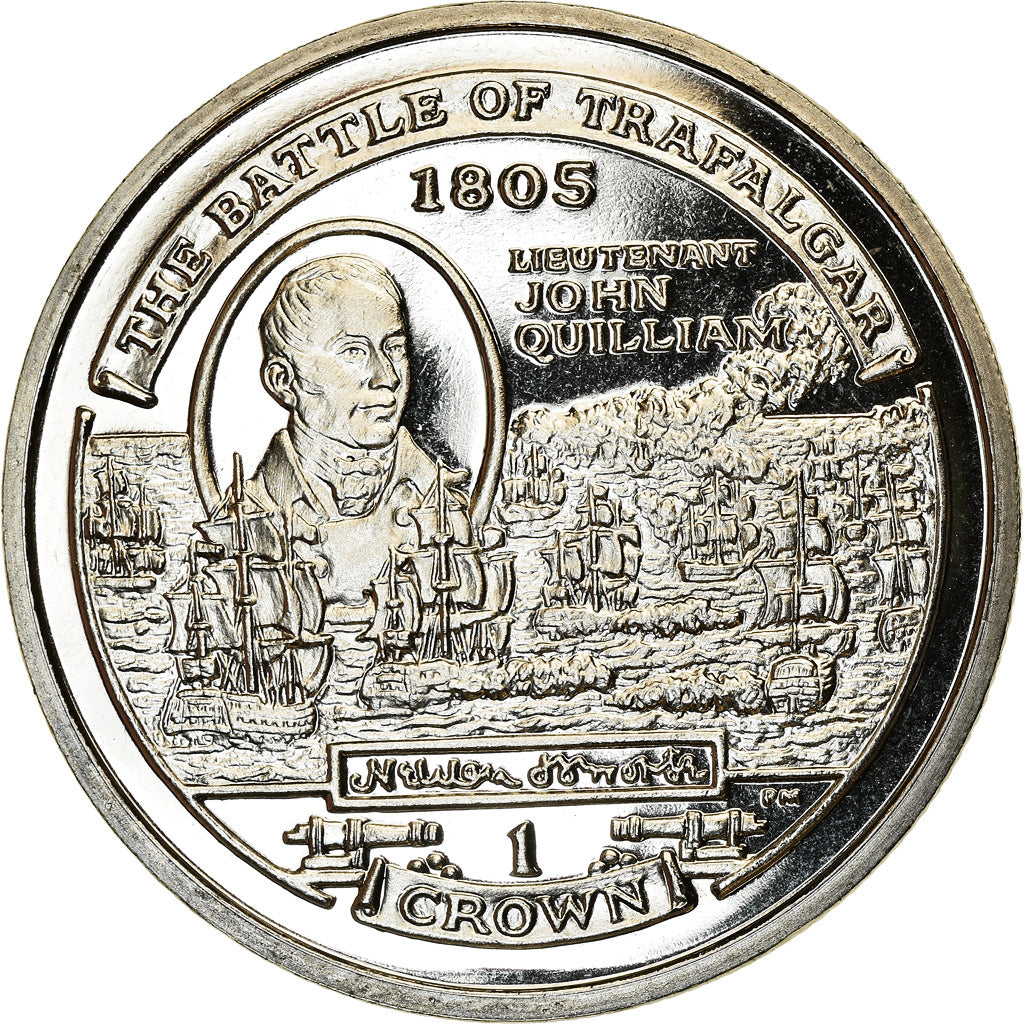 Coin, Isle of Man, Elizabeth II, Crown, 2004, Pobjoy Mint, Trafalgar -