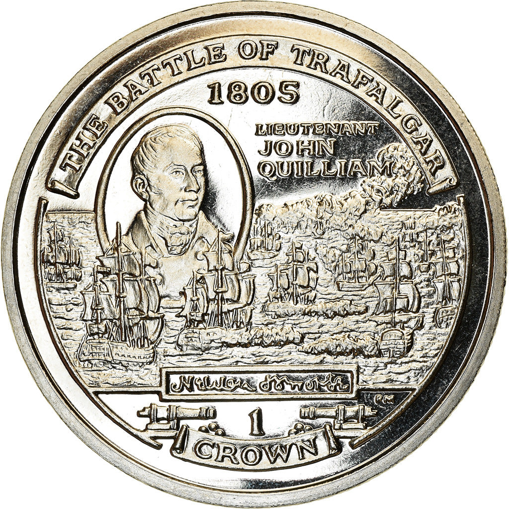 Coin, Isle of Man, Elizabeth II, Crown, 2004, Pobjoy Mint, Trafalgar -