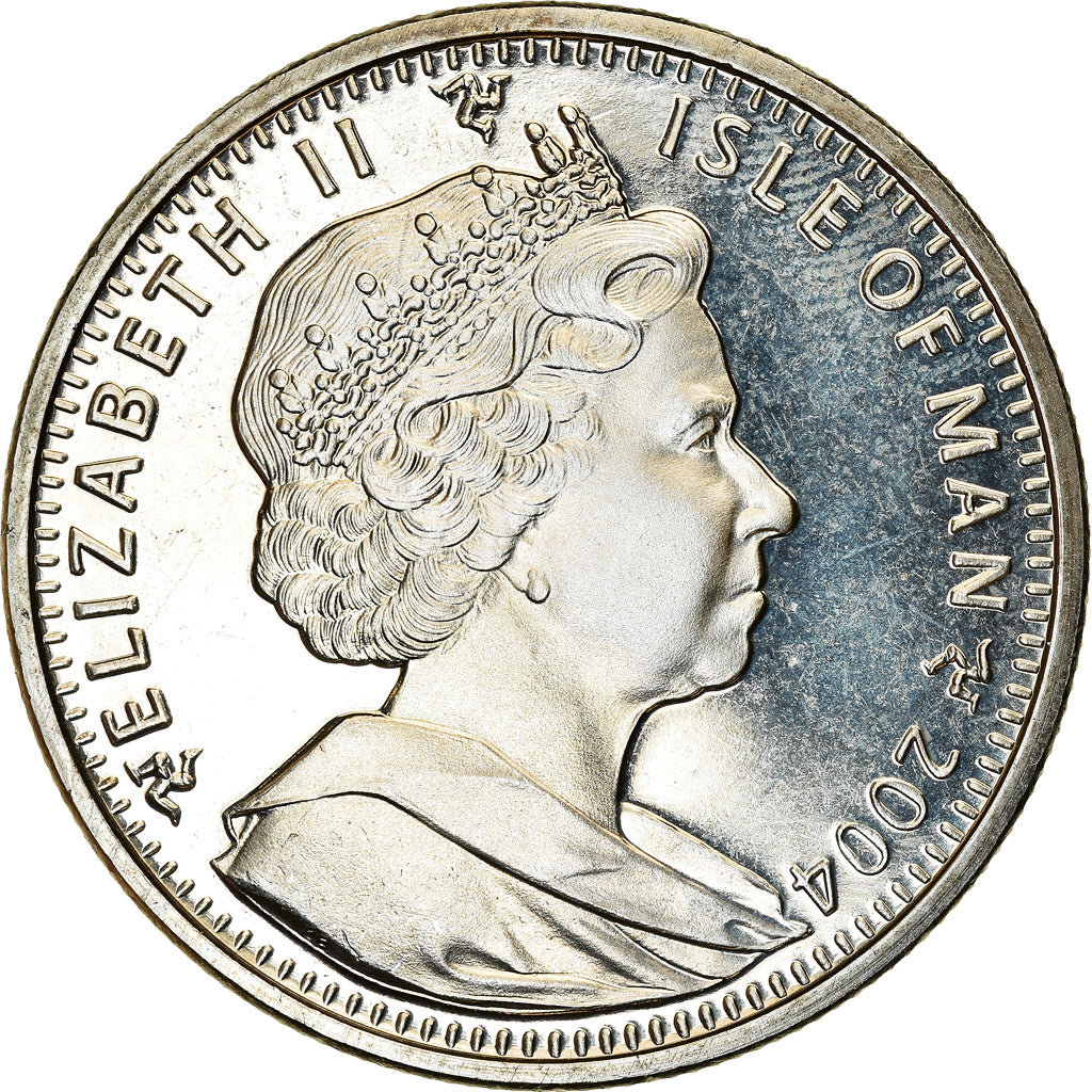 Coin, Isle of Man, Elizabeth II, Crown, 2004, Pobjoy Mint, 60ème anniversaire