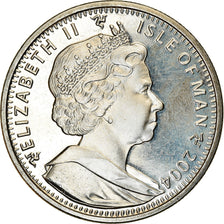 Coin, Isle of Man, Elizabeth II, Crown, 2004, Pobjoy Mint, 60ème anniversaire