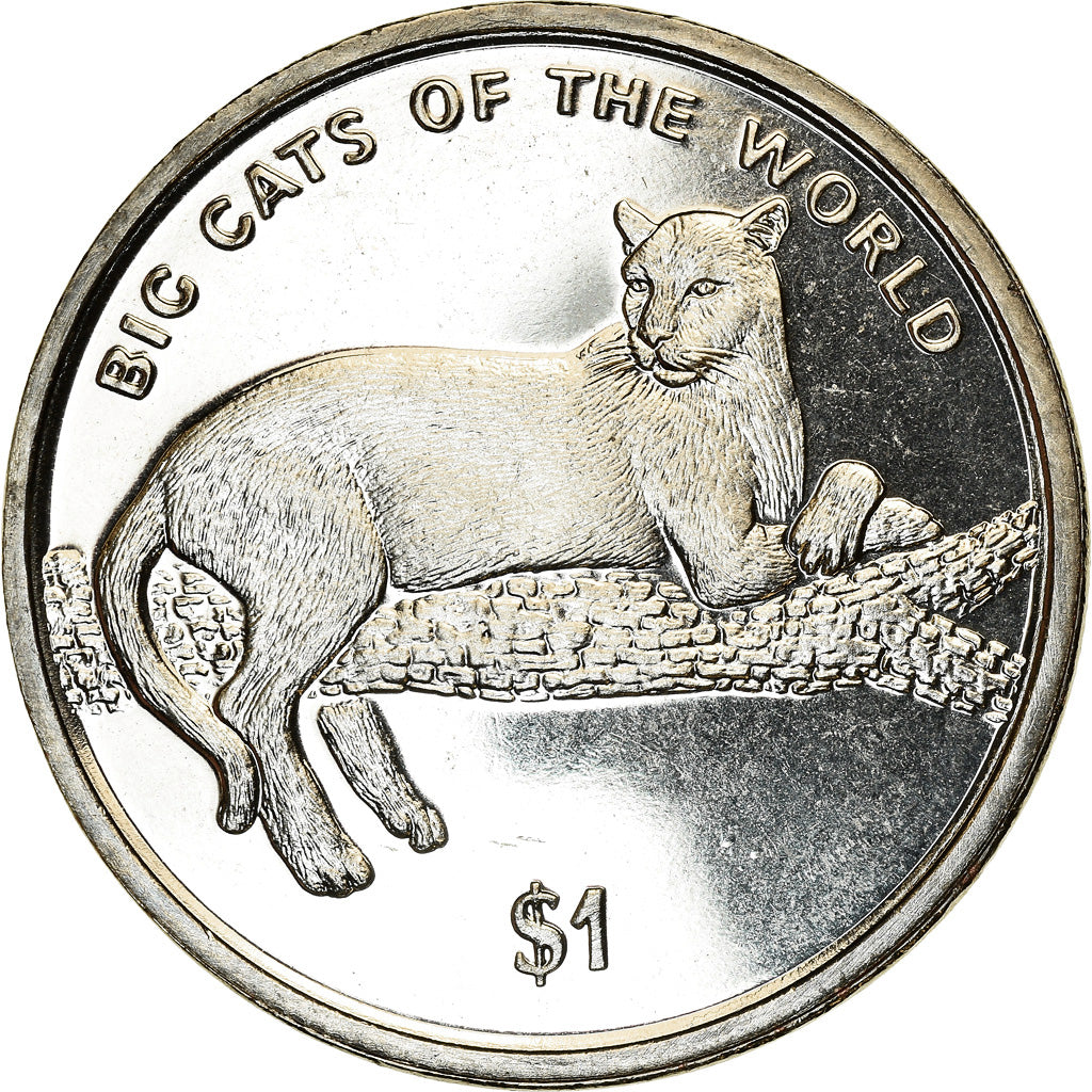 Coin, Sierra Leone, Dollar, 2001, Pobjoy Mint, Félins - Panthère, MS(63)