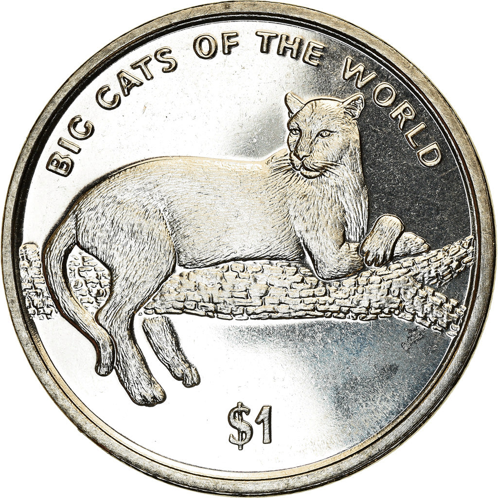 Coin, Sierra Leone, Dollar, 2001, Pobjoy Mint, Félins - Panthère, MS(63)