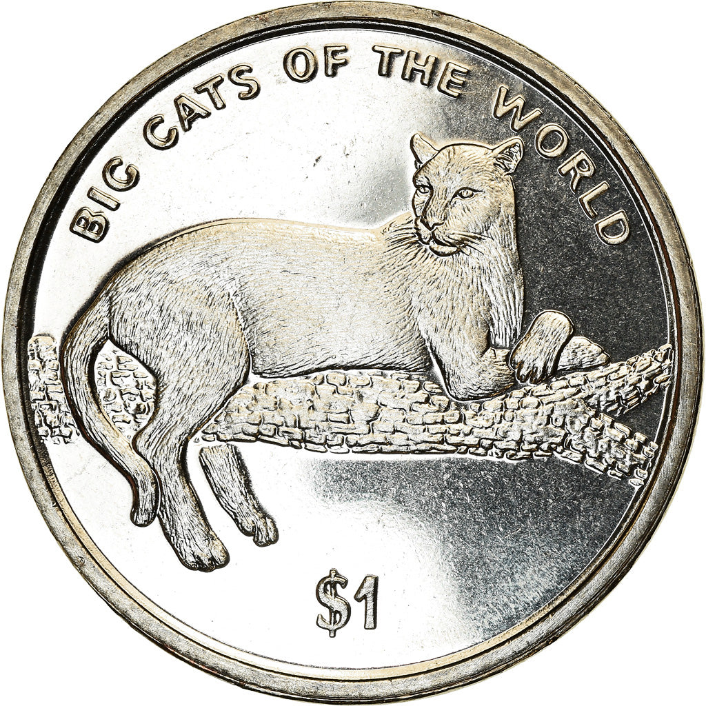 Coin, Sierra Leone, Dollar, 2001, Pobjoy Mint, Félins - Panthère, MS(63)