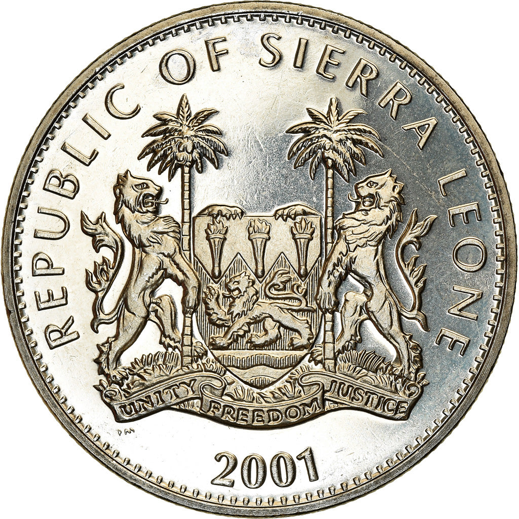 Moneta, Sierra Leone, Dollar, 2001, Pobjoy Mint, The big five - Eléphants, SPL