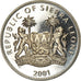 Münze, Sierra Leone, Dollar, 2001, Pobjoy Mint, The big five - Eléphants, UNZ