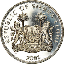 Münze, Sierra Leone, Dollar, 2001, Pobjoy Mint, The big five - Eléphants, UNZ