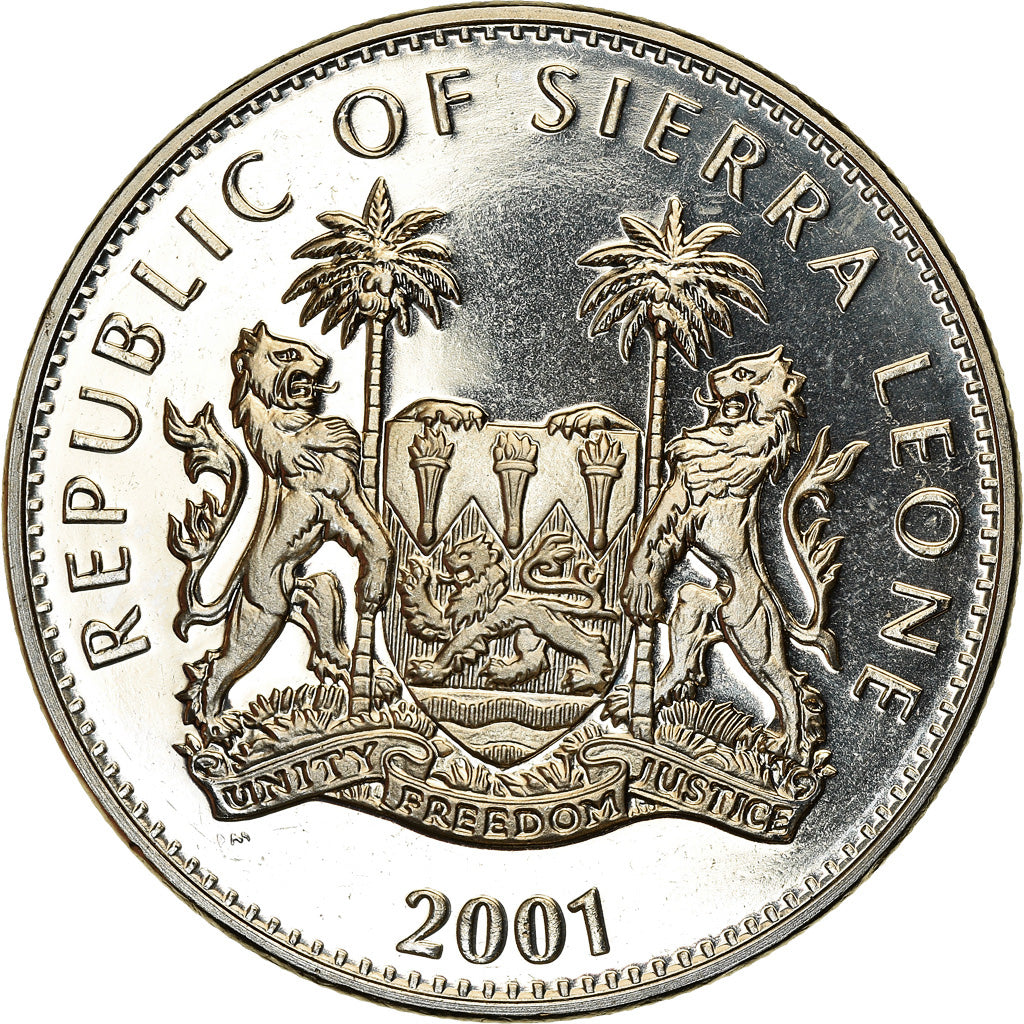 Münze, Sierra Leone, Dollar, 2001, Pobjoy Mint, The big five - Léopard, UNZ