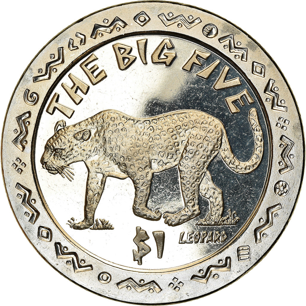 Münze, Sierra Leone, Dollar, 2001, Pobjoy Mint, The big five - Léopard, UNZ