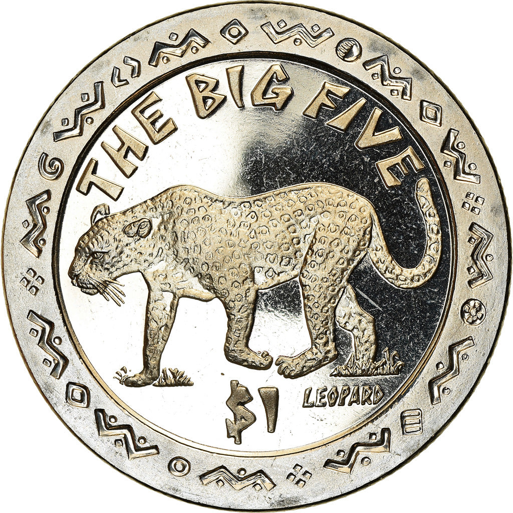 Moneta, Sierra Leone, Dollar, 2001, Pobjoy Mint, The big five - Léopard, SPL