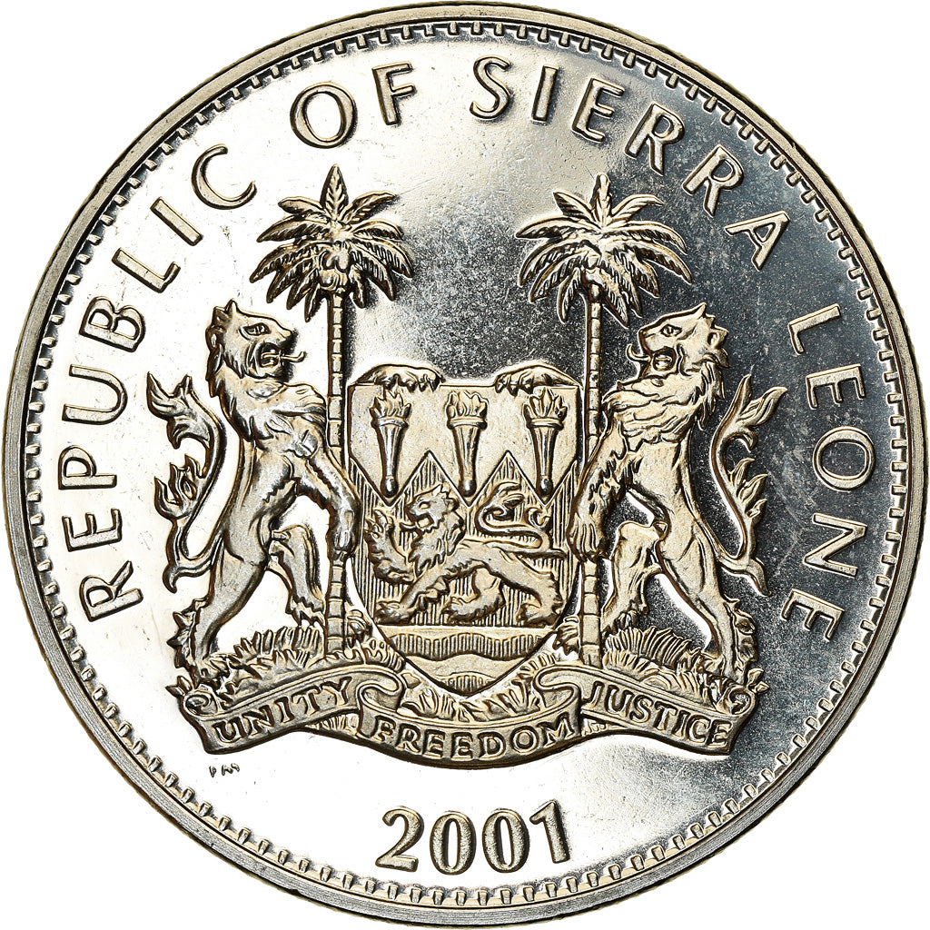 Moneta, Sierra Leone, Dollar, 2001, Pobjoy Mint, The big five - Lion, SPL