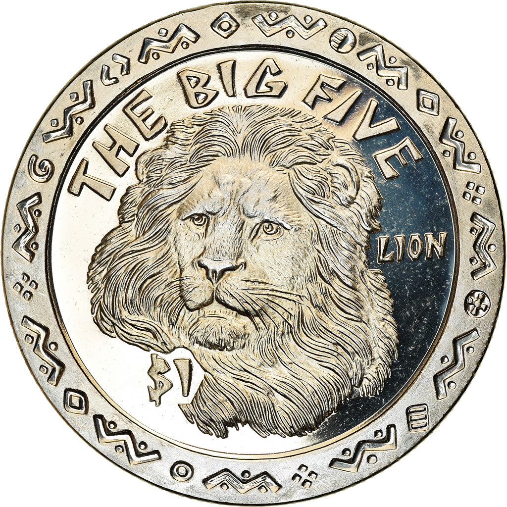 Moneta, Sierra Leone, Dollar, 2001, Pobjoy Mint, The big five - Lion, SPL