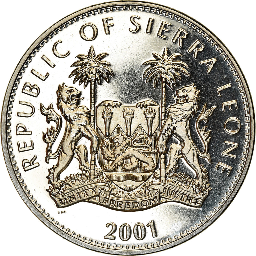 Moneta, Sierra Leone, Dollar, 2001, Pobjoy Mint, The big five - Lion, SPL
