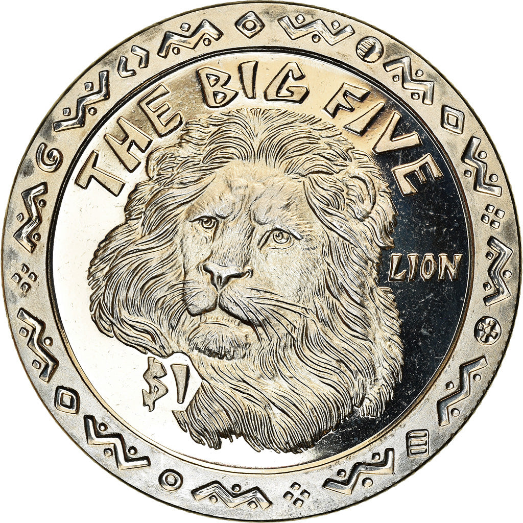 Moneta, Sierra Leone, Dollar, 2001, Pobjoy Mint, The big five - Lion, SPL