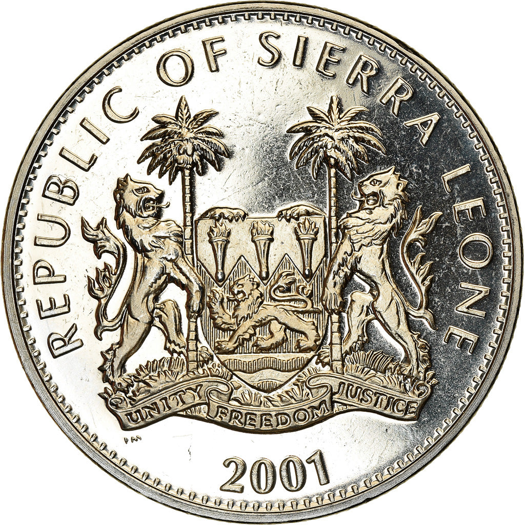 Moneta, Sierra Leone, Dollar, 2001, Pobjoy Mint, The big five - Lion, SPL