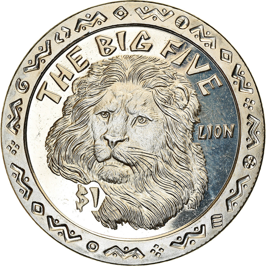 Moneta, Sierra Leone, Dollar, 2001, Pobjoy Mint, The big five - Lion, SPL