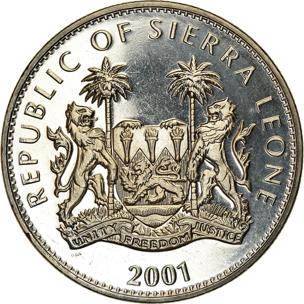 Moneta, Sierra Leone, Dollar, 2001, Pobjoy Mint, The big five - Buffle, SPL
