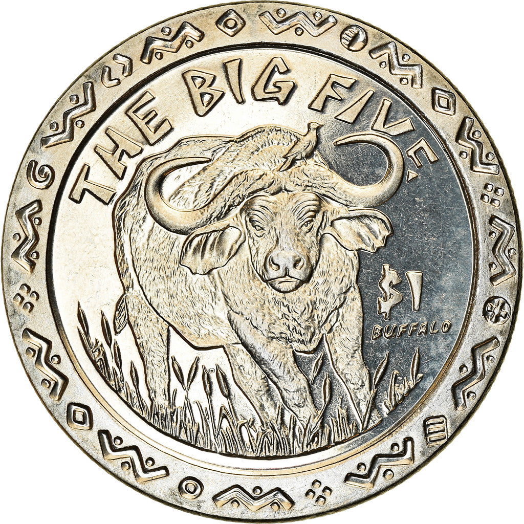 Moneta, Sierra Leone, Dollar, 2001, Pobjoy Mint, The big five - Buffle, SPL